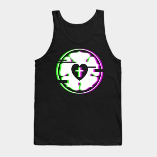 Retro Glitch Luther Rose | Lutheran Church Tank Top